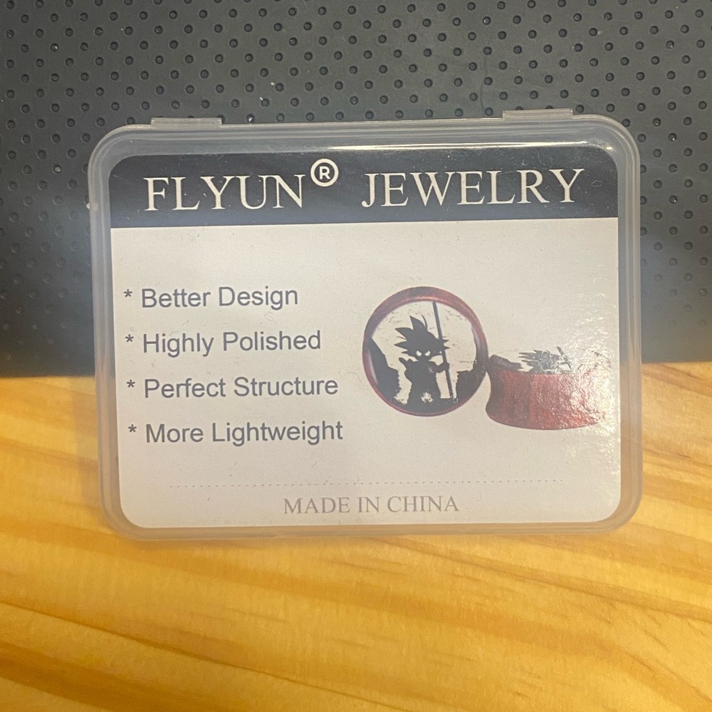 Red Wood Anime Gauged Earrings 0g 8mm